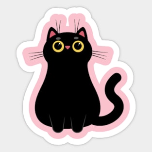 Black cat Sticker